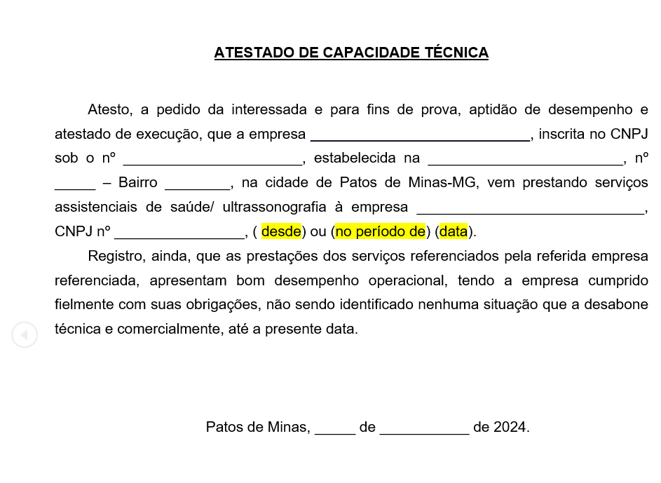Modelo Atestado