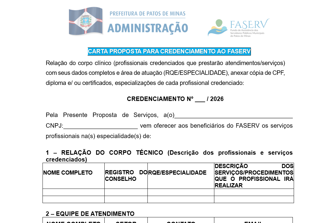 Modelo de Carta Proposta